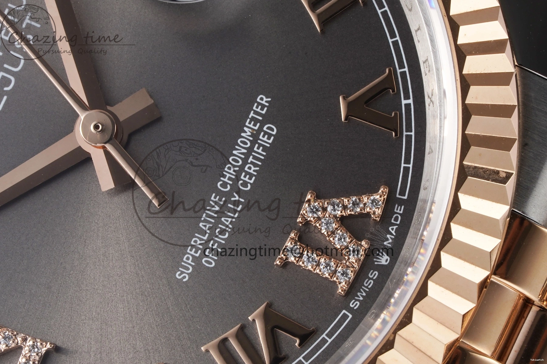 Gray Markers Bracelet Dial 126231 RG 36 DateJust JDF Plated Jubilee 904L RG Steel Roman V2 SS on 1218